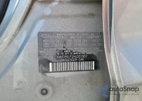 2017 Hyundai Elantra Se from USA, damaged, VIN KMHD84LF2HU331907